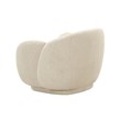 Pemberly Row Handmade Transitional Misty Cream Boucle Accent Chair