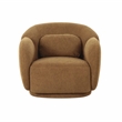 Pemberly Row Handmade Transitional Misty Brown Boucle Accent Chair