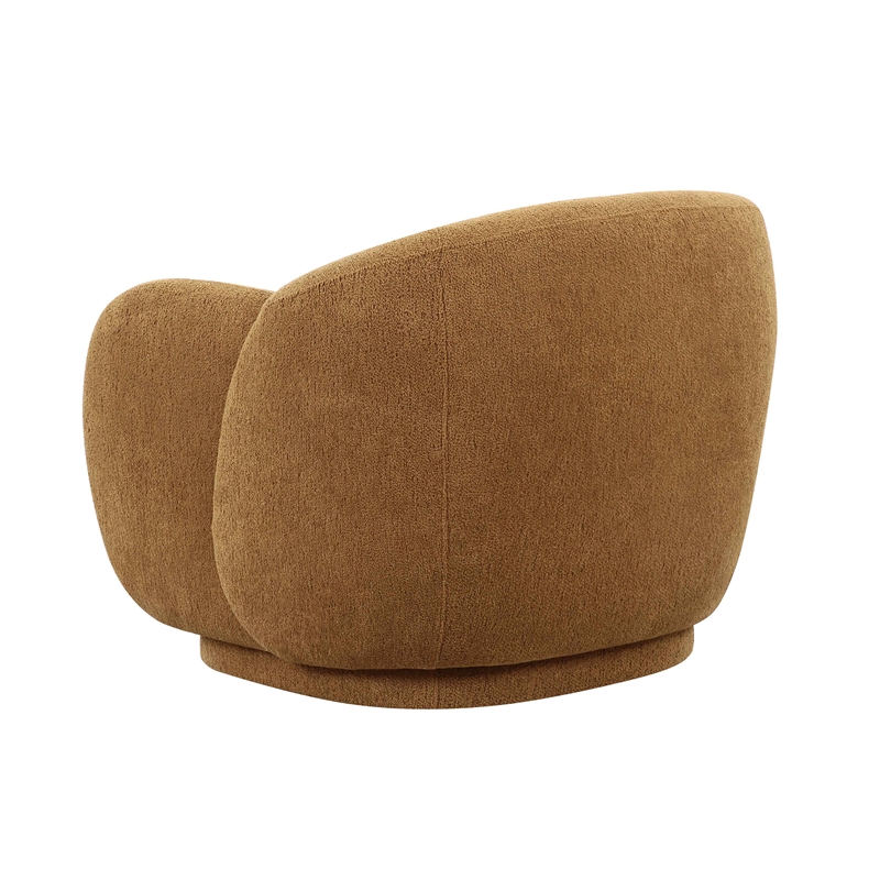Pemberly Row Handmade Transitional Misty Brown Boucle Accent Chair