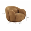 Pemberly Row Handmade Transitional Misty Brown Boucle Accent Chair