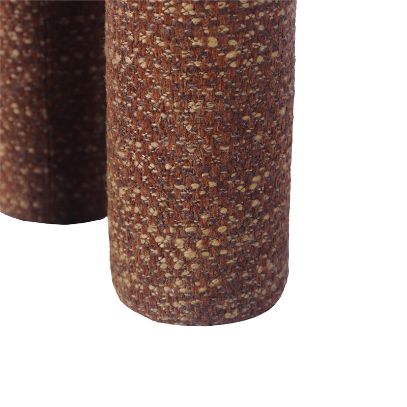 Pemberly Row Handmade Transitional Sedona Brown Knubby Stool
