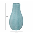 Pemberly Row Handmade Transitional Cotton Mache Vase in Cloudy Blue