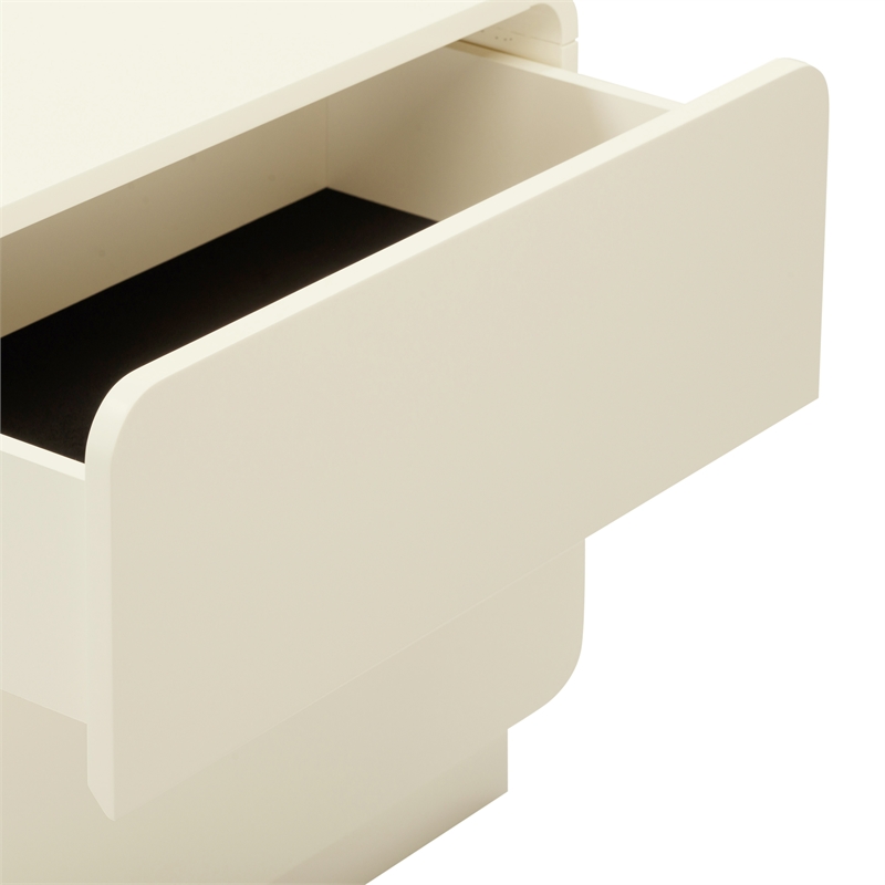 Pemberly Row Handmade Modern Modern Transitional Cream Nightstand