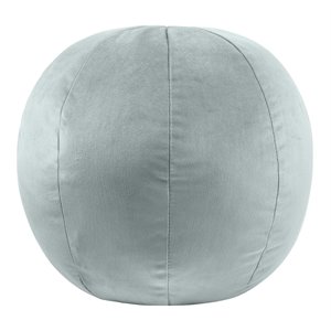 Pemberly Row 9x9&quot Transitional Velvet Upholstered Pillow in Sea Blue