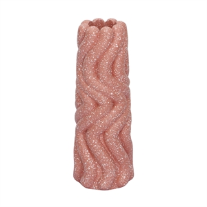 Pemberly Row Decorative Transitional Handcrafted Speckled Salmon Pink Vase