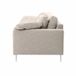 Pemberly Row Handmade Transitional Beige Textured Velvet Lounge Sofa