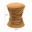 Pemberly Row Dark Terracotta Ruched Velvet Adjustable Ottoman