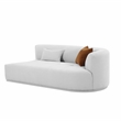 Pemberly Row Transitional Grey Velvet Modular Right-Arm Facing Loveseat