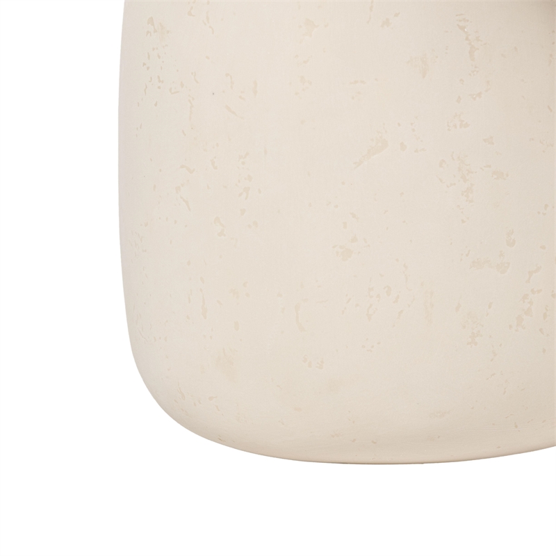 Pemberly Row Contemporary Cream Round Coffee Table - 33.9