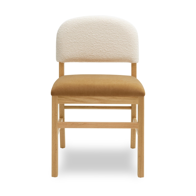 Pemberly Row Transitional Cognac Performance Velvet Dining Chair