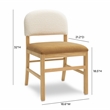 Pemberly Row Transitional Cognac Performance Velvet Dining Chair