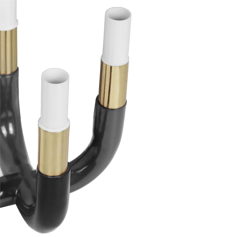 Pemberly Row Handmade Modern Transitional Black Finish Candelabra
