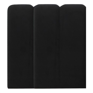 Pemberly Row Contemporary Black Velvet Wings - Queen or King (Set of 2)