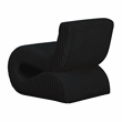 Pemberly Row Contemporary Black Oversized Corduroy Accent Chair
