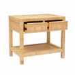 Pemberly Row Handmade Modern Farmhouse Natural Rattan Nightstand