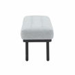 Pemberly Row Handmade Transitional Upholstered  Gray Boucle Bench