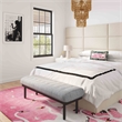 Pemberly Row Handmade Transitional Upholstered  Gray Boucle Bench