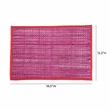 Pemberly Row Handmade Transitional Pink Seagrass Placemat - Set of 4