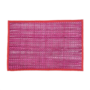 Pemberly Row Handmade Transitional Pink Seagrass Placemat - Set of 4