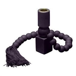 Pemberly Row Handmade Contemporary Merlot Wooden Candlestick