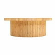 Pemberly Row Handmade Transitional Natural Rattan Coffee Table
