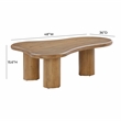 Pemberley Row Acacia Wood Cognac Coffee Table Rectangular Handmade Unassembled