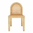 Pemberly Row Farmhouse Natural Rattan Arched Back Dining Chair