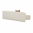 Pemberly Row Transitional Cream Boucle Modular Armless Loveseat