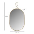 Pemberly Row Handmade Contemporary Braided Brass Oval Wall Mirror