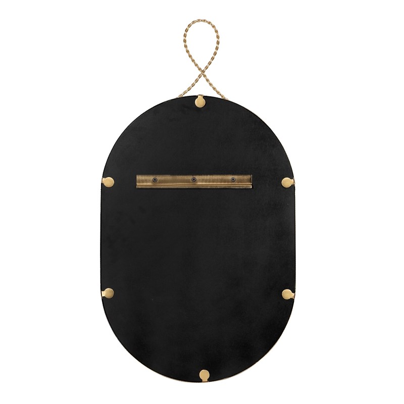 Pemberly Row Handmade Contemporary Braided Brass Oval Wall Mirror