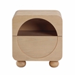 Pemberly Row Modern Transitional Moonrise Natural Ash Nightstand