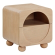 Pemberly Row Modern Transitional Moonrise Natural Ash Nightstand