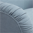 Pemberly Row Transitional Faded Blue Recycled Fabric Tassel Lounge Chair