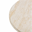 Pemberly Row Faux Travertine Indoor/Outdoor 32 inch Round Accent Table