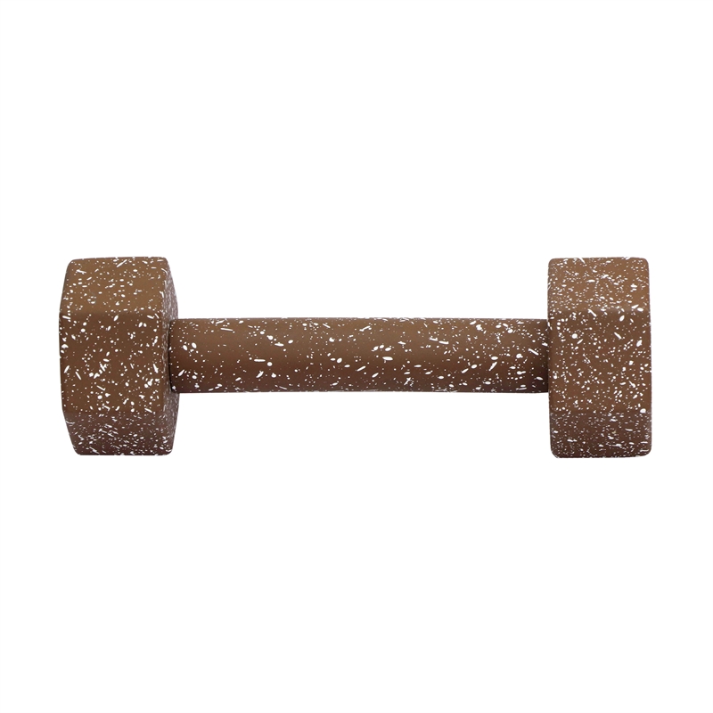Pemberly Row Transitional Speckled Brick Red Decorative Dumbbell