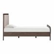 Pemberly Row Contemporary Taupe Velvet Queen Bed - 64.3