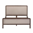 Pemberly Row Contemporary Taupe Velvet Queen Bed - 64.3