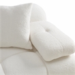 Pemberly Row Transitional Cream Vegan Shearling Modular Loveseat