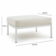 Pemberly Row Handmade Modern / Contemporary Cream Outdoor Ottoman