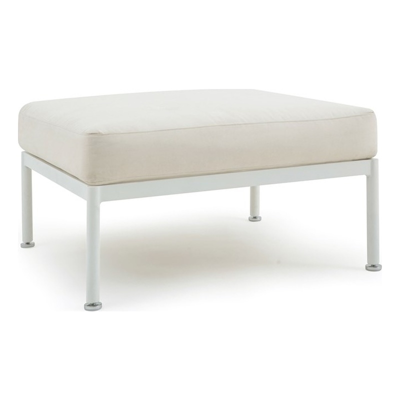 Pemberly Row Handmade Modern / Contemporary Cream Outdoor Ottoman
