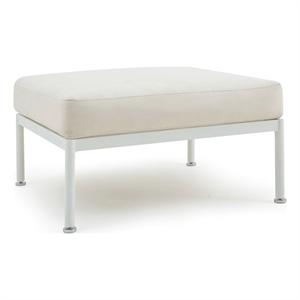 Pemberly Row Handmade Modern / Contemporary Cream Outdoor Ottoman