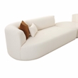 Pemberly Row Transitional Cream Boucle 3-Piece Modular Sectional