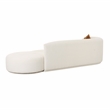 Pemberly Row Cream Boucle 2-Piece Chaise Modular Left-Arm Facing Sofa
