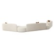 Pemberly Row Transitional Cream Boucle 5-Piece Modular Sectional