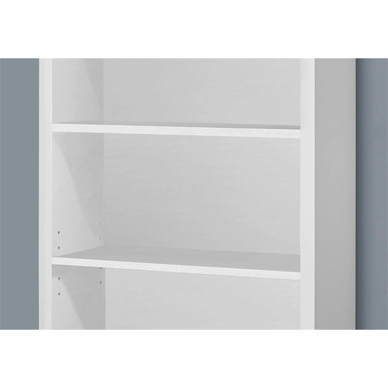 Pemberly Row Bookshelf Bookcase Etagere 5-Tier Office/Bedroom Laminate White