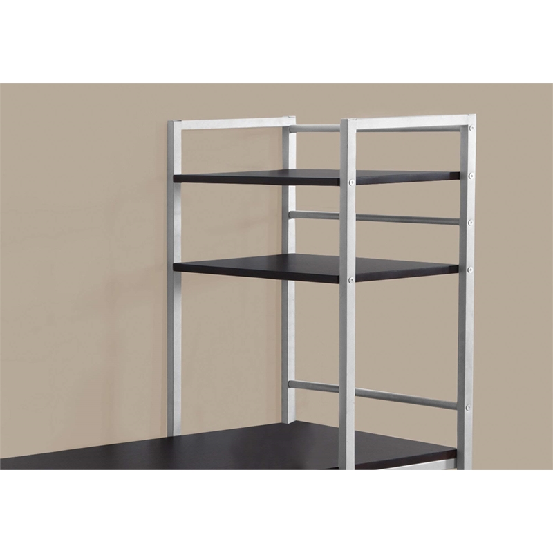 Pemberly Row Computer Desk Home Office Laptop Storage Shelves 48