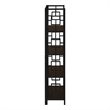 Pemberly Row Bookshelf Bookcase Etagere 4-Tier Office/Bedroom Metal Brown -Black