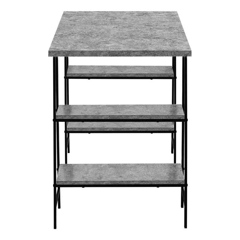 Pemberly Row Computer Desk Home Office Laptop Storage Shelves 48