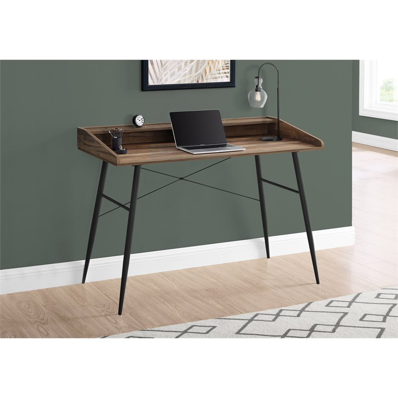 Pemberly Row Computer Desk Home Office Laptop Storage Shelves 48