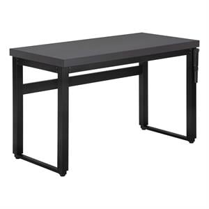 Pemberly Row Computer Desk Standing Adjustable 48&quotL Metal Grey